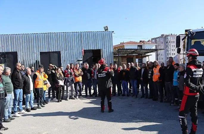 Maltepe Belediyesi'nden personeline yangın farkındalık eğitimi